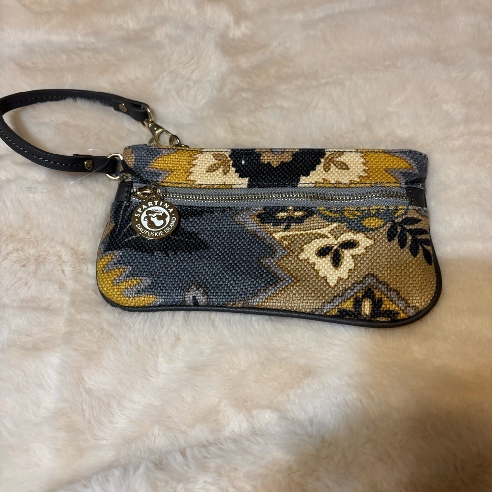 Spartina Linen Patterned Wristlet